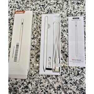 HATOKU Stylus Pen for iPad 2018-2023, Matte White iPad Pencil (2nd Gen)